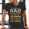 I'm A Dad Grandpa And A Vietnam Veteran US Army Vet Men's V-Neck T-Shirt