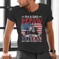 I'm Dad Pepaw Veteran Nothing Scares Me Father's Day Men's V-Neck T-Shirt