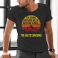 I'm Going Outside If Asked I'm Outstanding Dad Joke Men's V-Neck T-Shirt