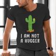 I'm Not A Hugger Cactus Not a Hugger Introvert Cute Men's V-Neck T-Shirt