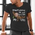 I'm Not Sleeping I'm Just Resting My Eyes Father's Day Dad Men's V-Neck T-Shirt