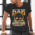 I'm A Super Proud Dad Of A 2025 Master's Degree Graduate Men's V-Neck T-Shirt