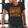 Introvert Antisocial Sarcasm Introverts Unite Anti Social Men's V-Neck T-Shirt