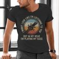 Introvert Bass Guitarist Musician Playing Bass Guitar Men's V-Neck T-Shirt Introvert Bass Guitarist Musician Playing Bass Guitar Men's V-Neck T-Shirt