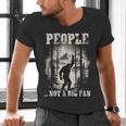 Introvert Bigfoot People Not A Big Fan Dad Joke Men's V-Neck T-Shirt
