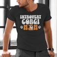 Introvert Corgi Mom Dog Pet Morca Works Dog For Men Women Men's V-Neck T-Shirt Introvert Corgi Mom Dog Pet Morca Works Dog For Men Women Men's V-Neck T-Shirt