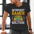 Introvert Gamer Video Games Anti Social Team Player Men's V-Neck T-Shirt