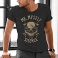 Introvert Relaxation Me Myself And Silence Skull Mechanic Men's V-Neck T-Shirt