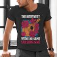 Introvert Singers Singing Sad Song Classical Music Lovers Men's V-Neck T-Shirt