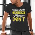 Introvert Tips On How To Talk To Me Please Don't Antisocial Men's V-Neck T-Shirt