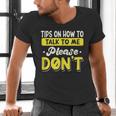 Introvert Tips On How To Talk To Me Please Don't Antisocial Men's V-Neck T-Shirt
