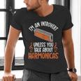 Im An Introvert Unless You Talk About Harmonicas Men's V-Neck T-Shirt
