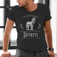 Introvert But Willing To Discuss Donkeys Vintage Retro Men's V-Neck T-Shirt Introvert But Willing To Discuss Donkeys Vintage Retro Men's V-Neck T-Shirt