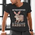 Introverted Rabbits Bunny Lover Rabbit Introvert Men's V-Neck T-Shirt