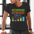 Introverted Recharging Introvert Saying Sarcasm Men's V-Neck T-Shirt Introverted Recharging Introvert Saying Sarcasm Men's V-Neck T-Shirt