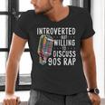 Introverted But Willing To Discuss 90s Rap Socially Awkward Men's V-Neck T-Shirt