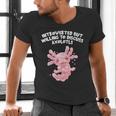 Introverted But Willing To Discuss Axolotl Salamander Men's V-Neck T-Shirt