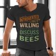 Introverted But Willing To Discuss Bees Animal Meme Men's V-Neck T-Shirt