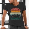 Introverted But Willing To Discuss Cats Men's V-Neck T-Shirt Introverted But Willing To Discuss Cats Men's V-Neck T-Shirt