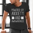 Introverts Social Anxiety Powered By Anxiety And Awkwardness Men's V-Neck T-Shirt
