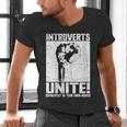 Introverts Unite Separately In Your Own Homes Introvert Men's V-Neck T-Shirt