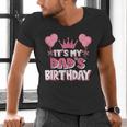 It's My Dad's Birthday Celebration Small Men's V-Neck T-Shirt