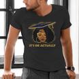 Its Doctor Actually Graduation Healthcare Afro Women Men's V-Neck T-Shirt
