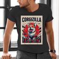 Japanese Art Corgi Dog Mom Dad Men's V-Neck T-Shirt