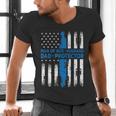 Jesus God Religious Man Of God Husband Dad Protector Men's V-Neck T-Shirt