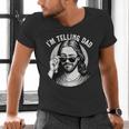 Jesus I'm Telling Dad Jesus Meme Christian & Jesus Men's V-Neck T-Shirt