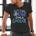 Just Like My Dad Only Cooler Father's Day Boys Girls Men's V-Neck T-Shirt