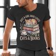 Just A Girl Who Loves Cats And Books Reading Librarian Men's V-Neck T-Shirt