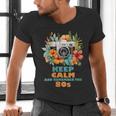 Keep Calm And Remember The 80s Retro Vintage Nostalgia Men's V-Neck T-Shirt