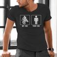 My Kid Motocross Dad Of A Motocross Rider Father Moto Dad Men's V-Neck T-Shirt