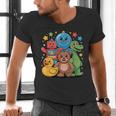 Kidcore Aesthetic Retro Vibes Colorful Cartoon Nostalgia Men's V-Neck T-Shirt