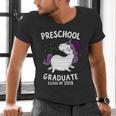 Kids Class Of 2018 Unicorn Preschool Graduation For Girls Men's V-Neck T-Shirt