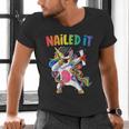 Kids Kindergarten Graduation Shirt Unicorn Graduate Nailed It Men's V-Neck T-Shirt