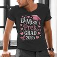 Kids Little Miss Pre-K Grad 2025 Preschool Girls Prek Graduation Men's V-Neck T-Shirt