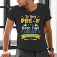Kids So Long Pre-K Graduation 2025 School Kindergarten Here Come Men's V-Neck T-Shirt