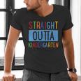 Kids STRAIGHT OUTTA KINDERGARTEN T-SHIRT FUNNY GRADUATION GIFT Men's V-Neck T-Shirt