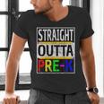 Kids Straight Outta Pre-K Graduation Men's V-Neck T-Shirt
