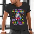 Kindergarten Graduation 2025 Graduate Girls Unicorn 1st Grad Men's V-Neck T-Shirt