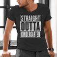 Kindergarten Graduation- Straight Outta Kindergarten Men's V-Neck T-Shirt