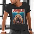 Labradoodle Jowls Tee Fawn Lab Doodle Mom Top Dad Men's V-Neck T-Shirt
