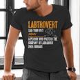 Labrador Retriever Labtrovert Definition Introvert Labrador Men's V-Neck T-Shirt