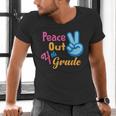 Last Day Of School Peace Out Grade 4 Graduation Kids Men's V-Neck T-Shirt