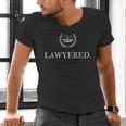 Lawyer Shirt LAWYERED Law Student Graduation Men's V-Neck T-Shirt