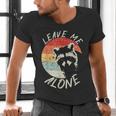 Leave Me Alone Raccoon Lover Introvert Antisocial Shy INTP Men's V-Neck T-Shirt