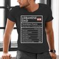 Lebanese Dad Nutrition Facts National Pride For Dad Men's V-Neck T-Shirt