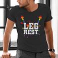 Leg Rest Naughty Dad Joke Vagitarian Lesbian Men's V-Neck T-Shirt